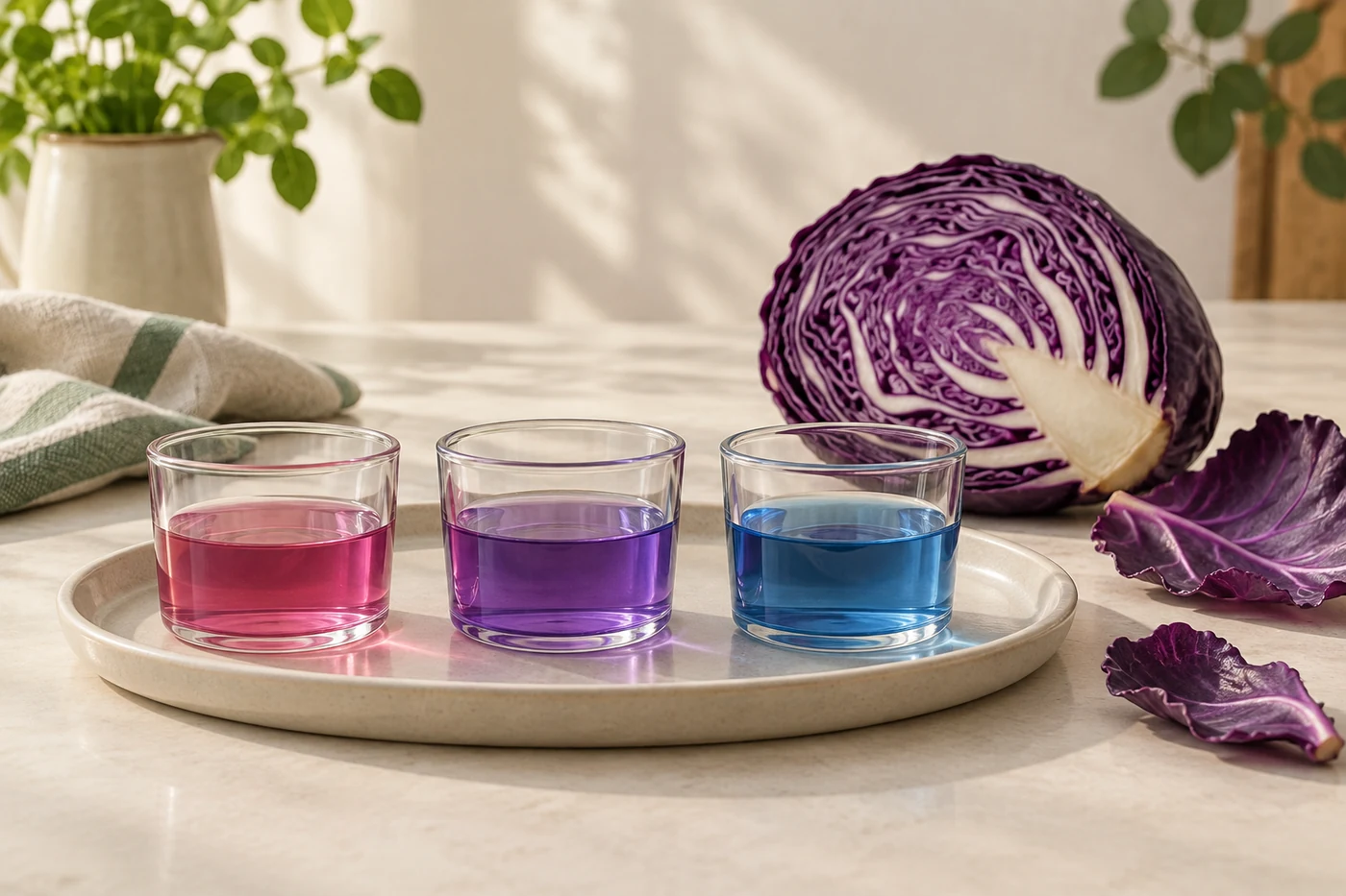 A plant pigment reveals acids and bases